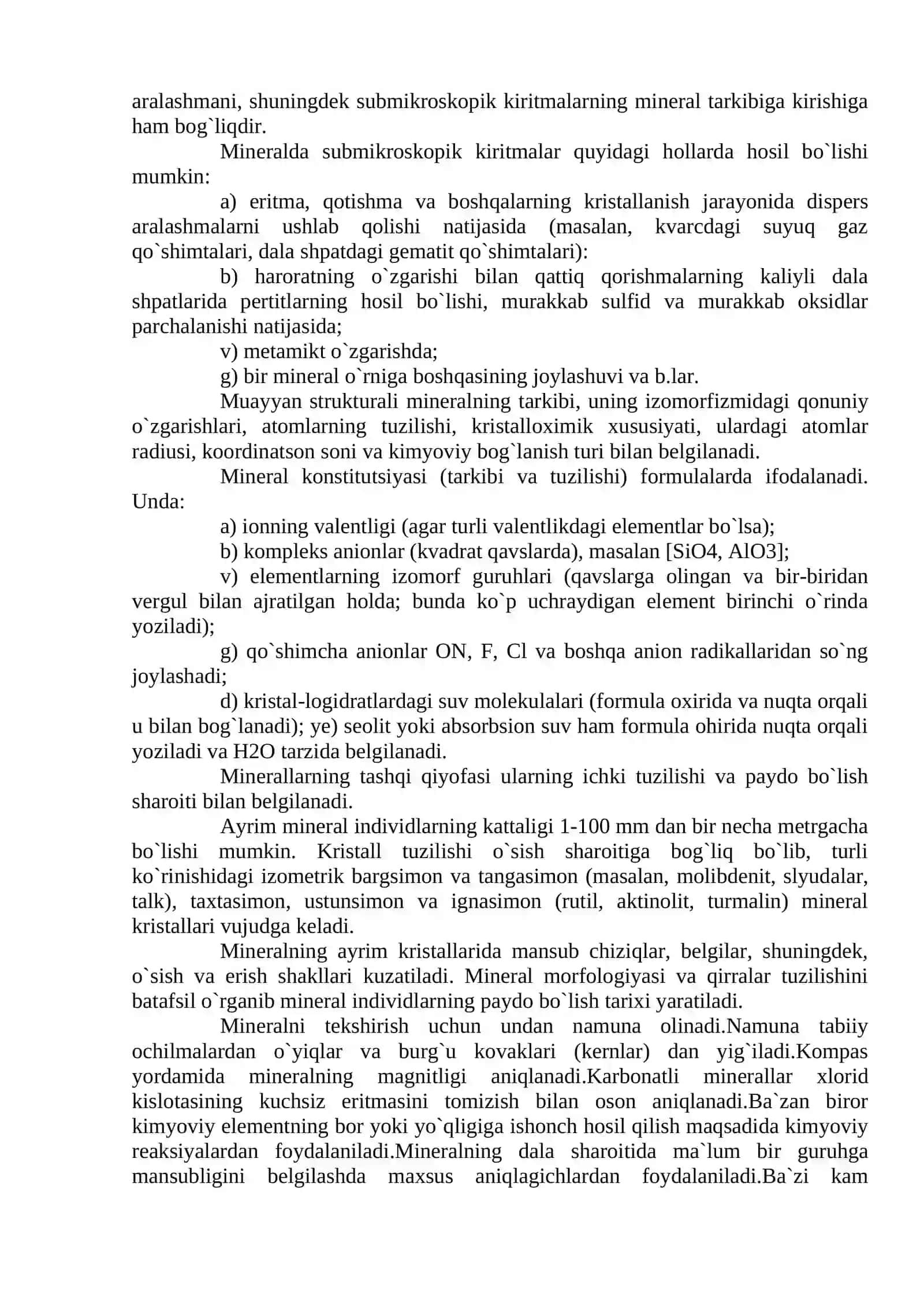 Mineralogiya fanining asosiy tushunchalari 3
