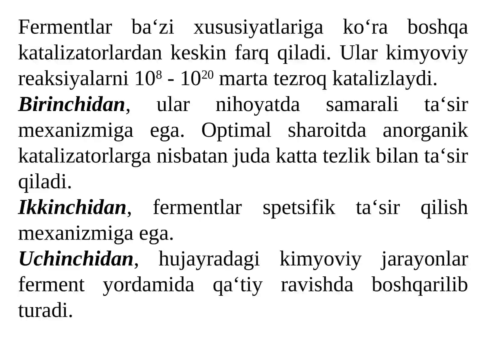 Oziq-ovqatsanoatida fermentlar va ularning texnologik ahamiyati 3