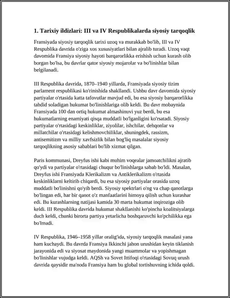 FRANSIYADA SIYOSIY TARQOQLIK 3