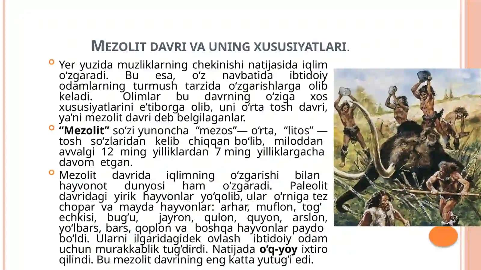 Mezolit davri va uning o’rganilishi 3