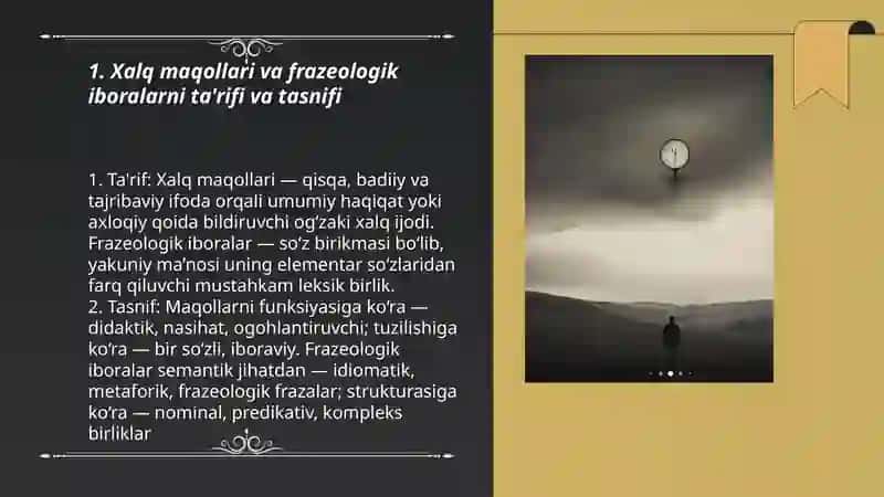Xalq maqollari va frazeologik iboralardan foydalanish mahorati 3