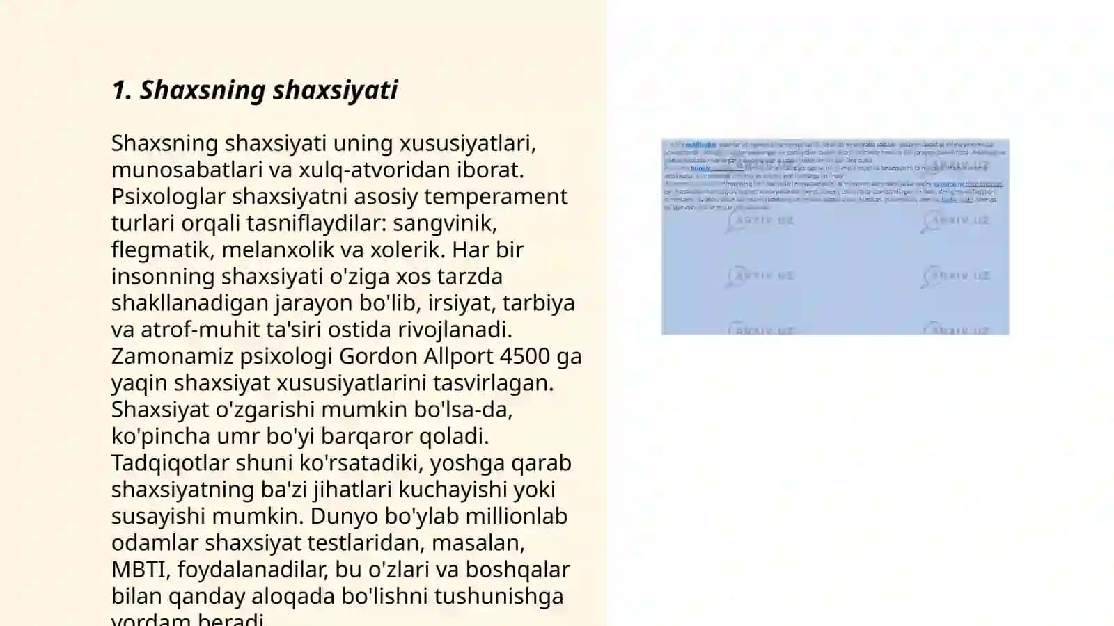 Shaxsning biosotsial xususiyatlari 3