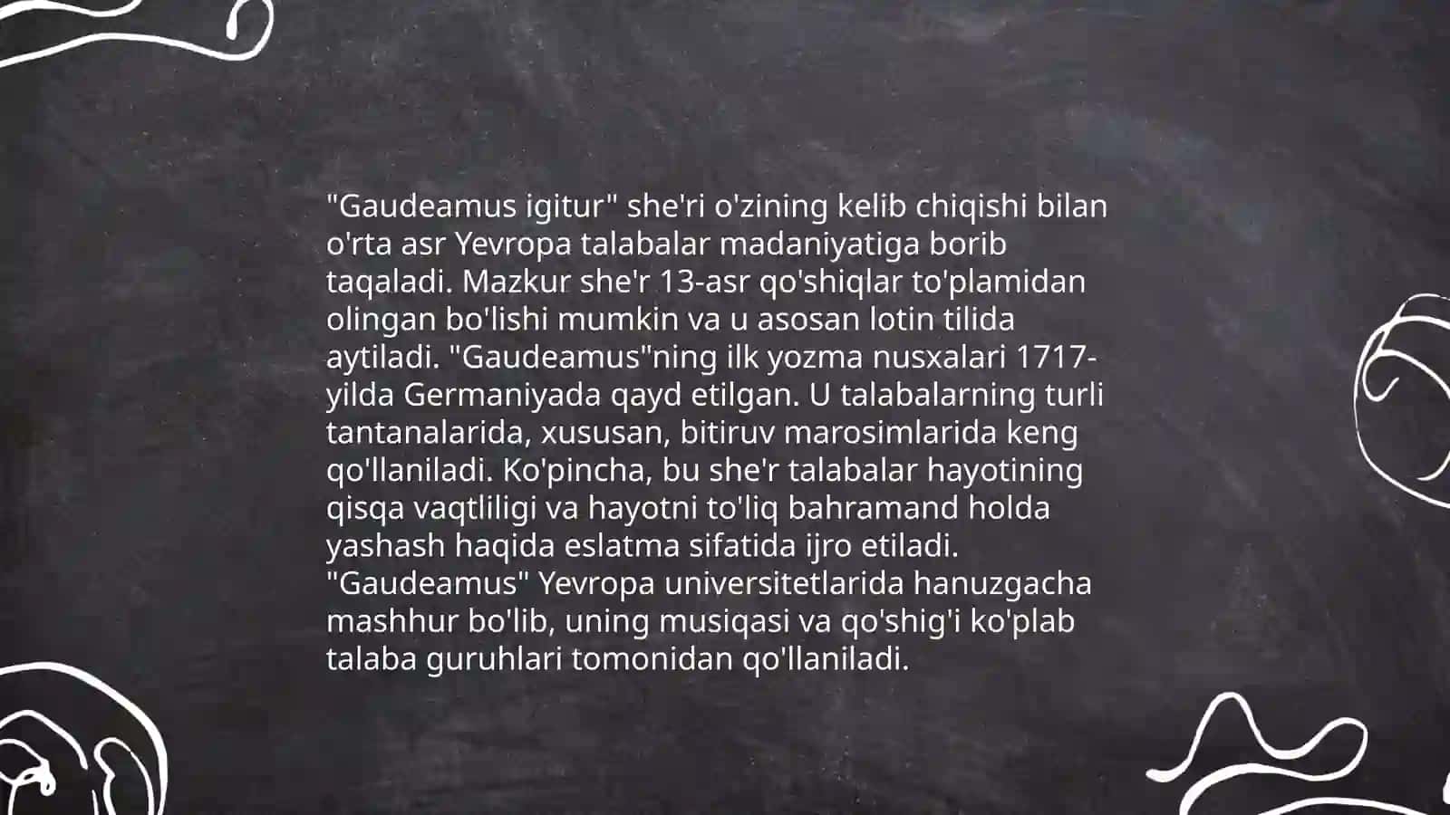 Gaudeamus talabalar sheʼri 3