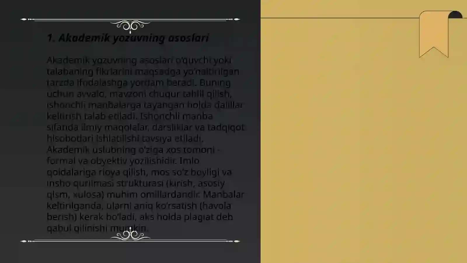 Akademik yozuv va axborot.Axborotning turlari va xususiyatlari 3