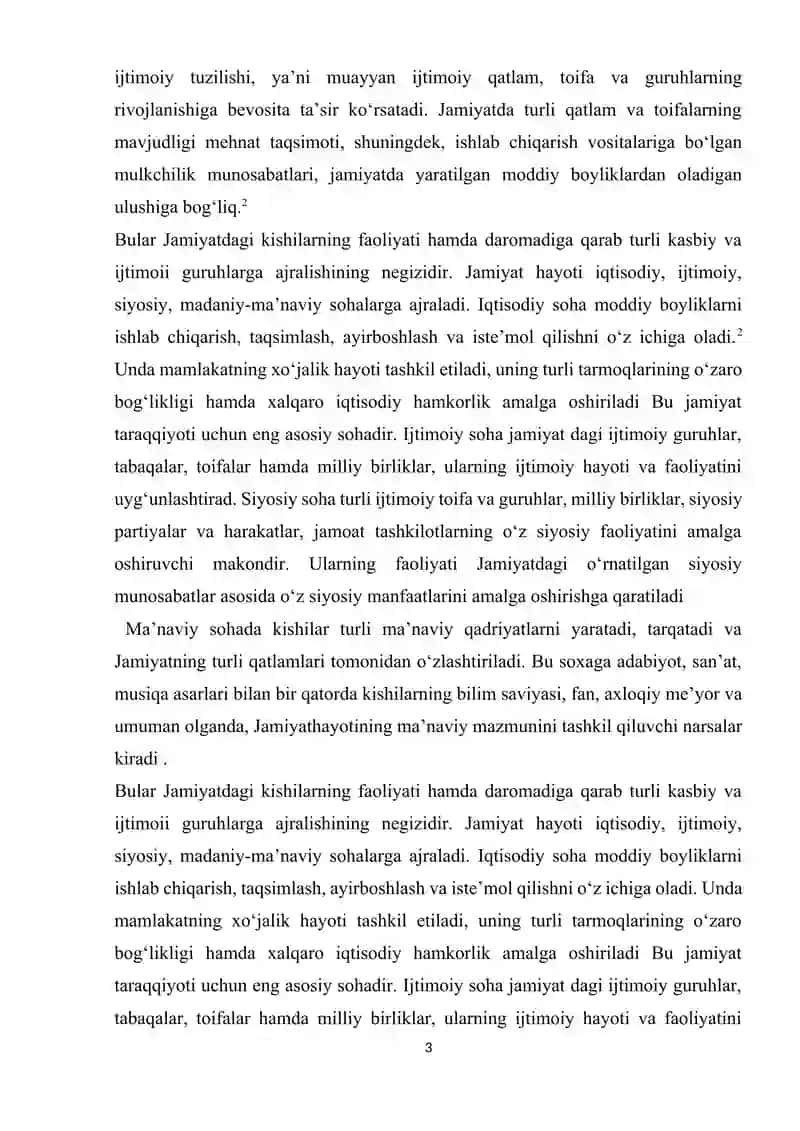 JAMIYAT, INSON VA MANAVIYAT MODDIY VA MANAVIY HAYOT MUSHTARAKLIGI. 3