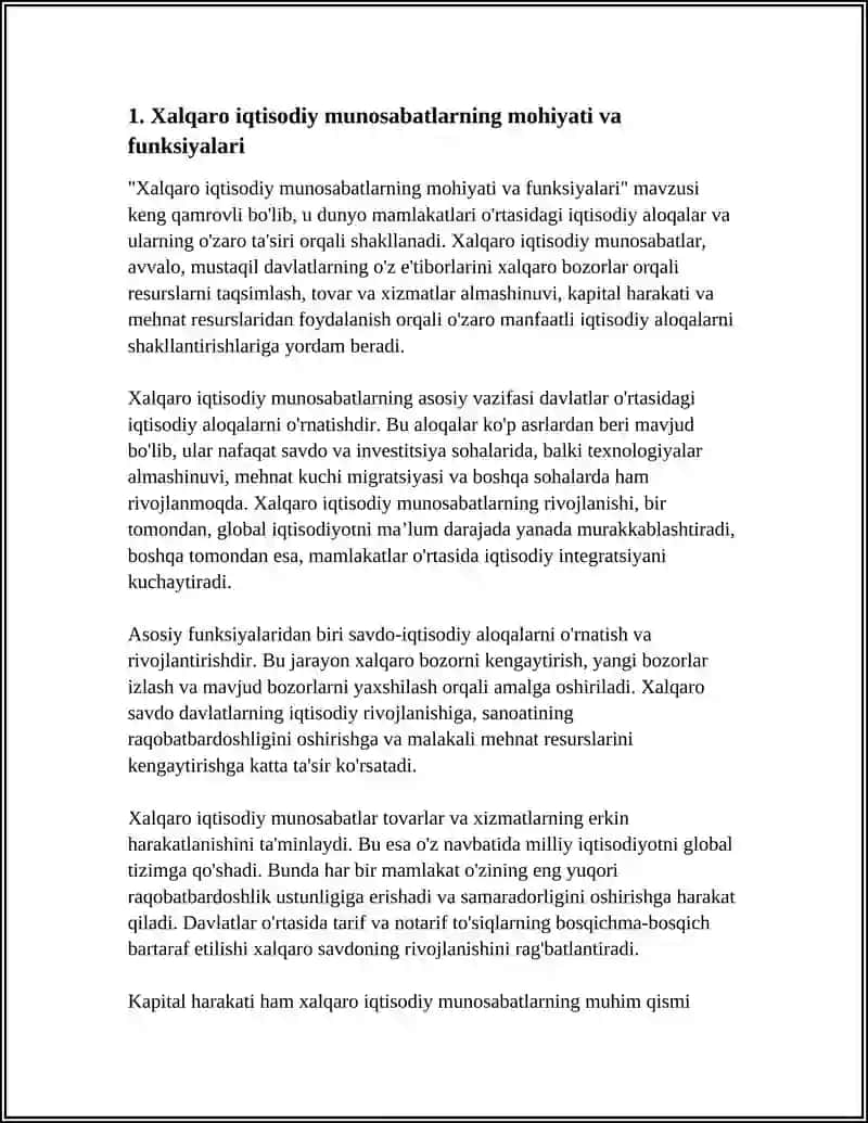 Xalqaro IQTISODIY MUNOSABATLAR UNING TARKIBI RIVOJLANISH BOSQICHLARI 3