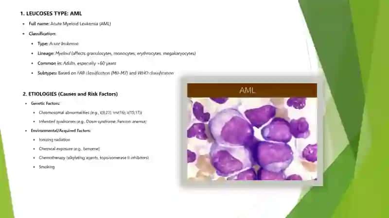 LEUCOSES TYPES,ETIOLOGIES, MECHANISMS AND SIGNS-SYMPTOMS 3