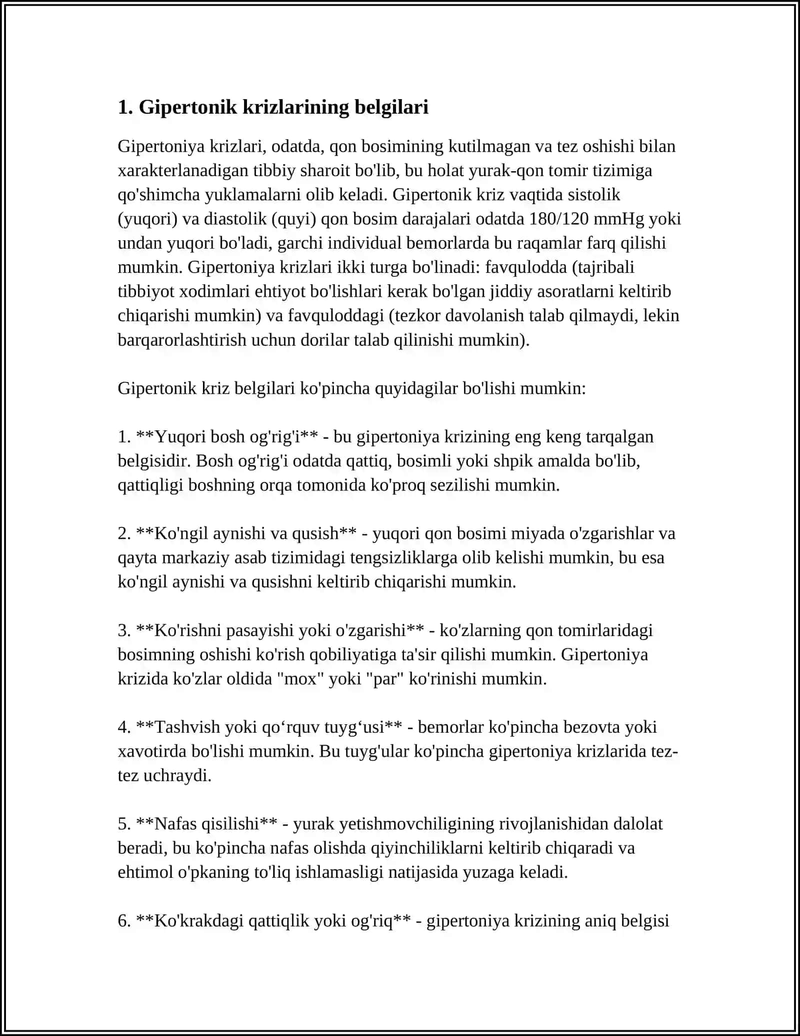 MUSTAQIL ISH Mavzu: GIPERTONIK KRIZLAR 3