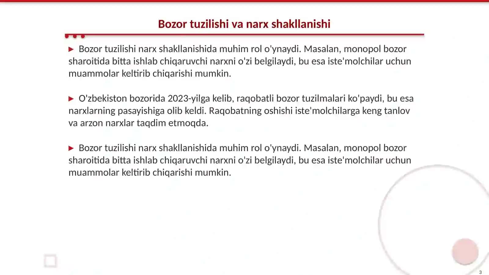 Bozor sharoitida narxlarni shakllantirish 3