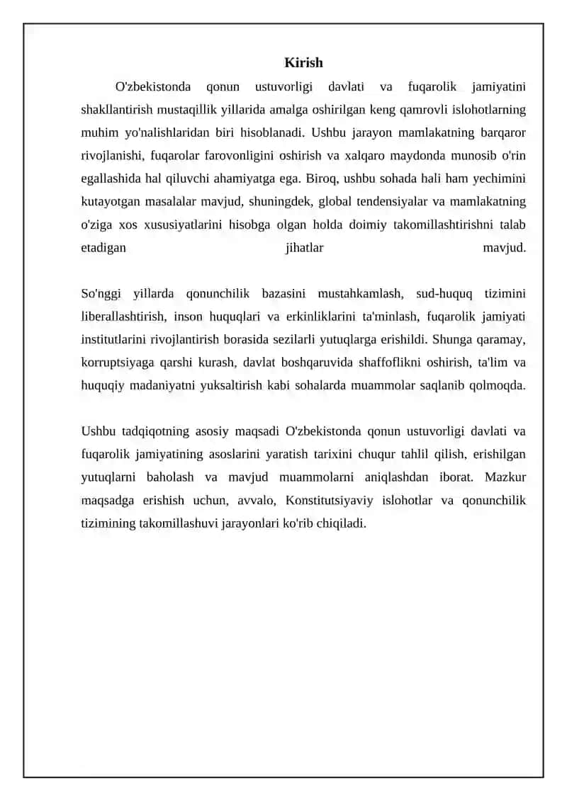 O’zbekistonda huquqiy davlat va fuqarolik jamiyati asoslarining barpo etilishi 3