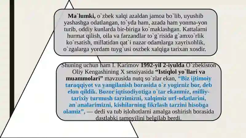Oʼzbekistonning o`ziga xos istiqlol va taraqqiyot yo`li 3