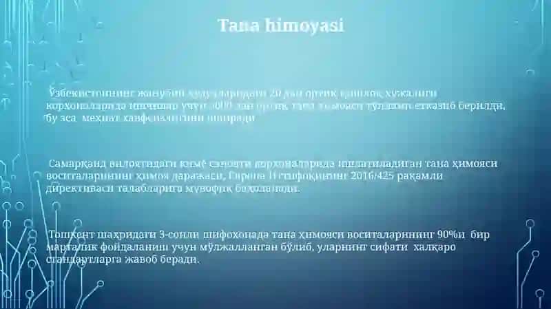Shaxsiy Himoya Vositalari 3