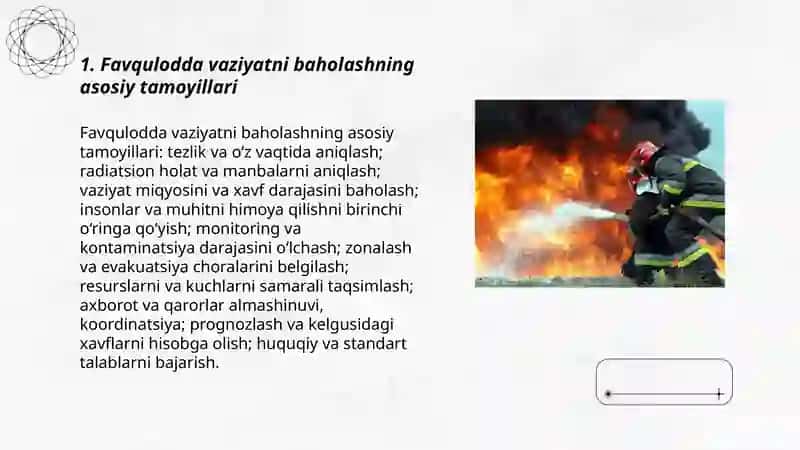 Favqulotda vaziyatni baholash. Radiatsion holat. Radioaktiv zararlanish manbaalari. Zonalar tavsifi 3