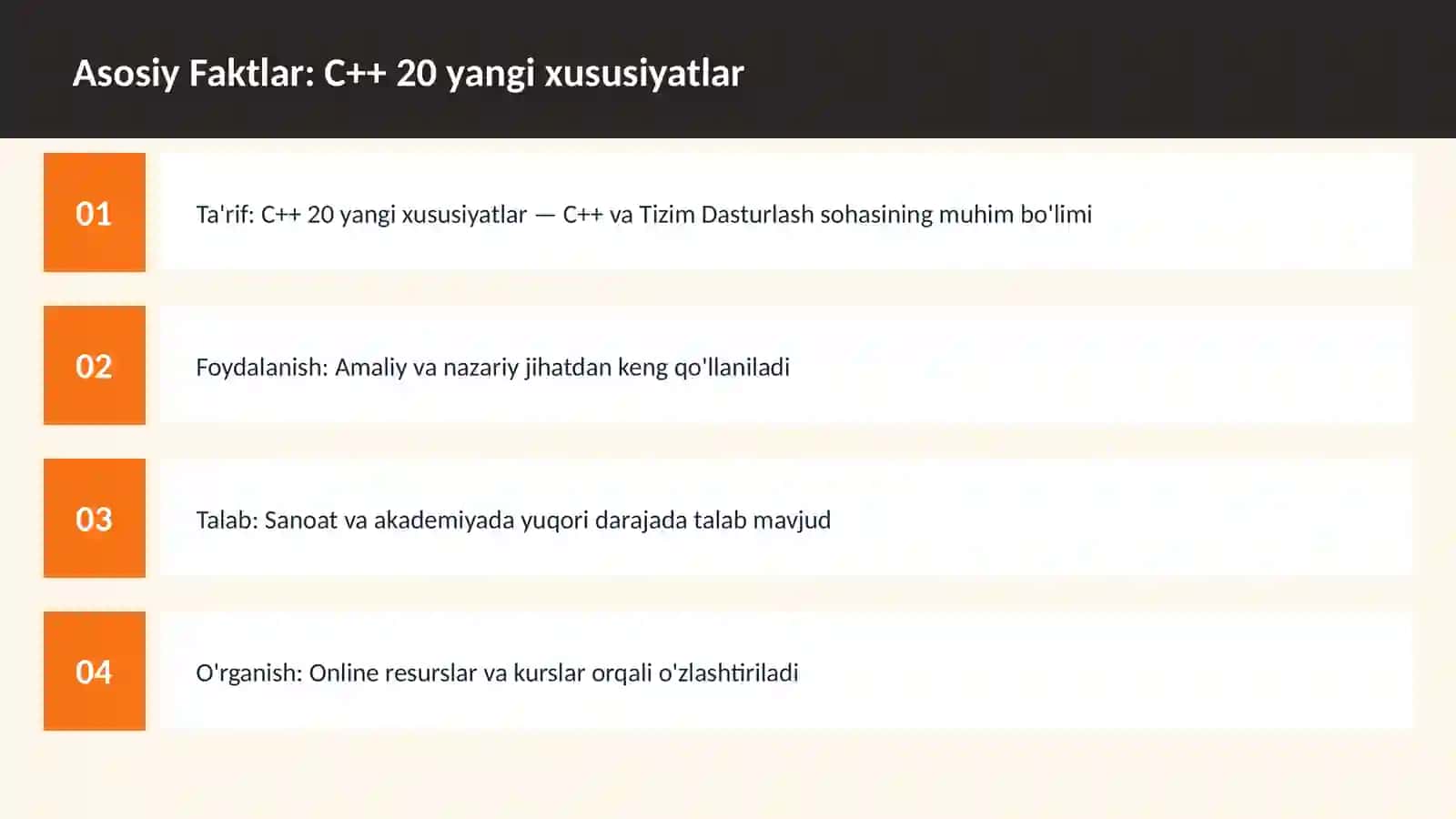 C++ VA TIZIM DASTURLASH 3