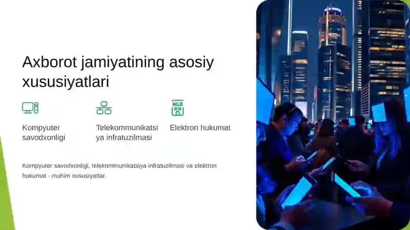 Axborotlashgan jamiyat va uning istiqbollari 3