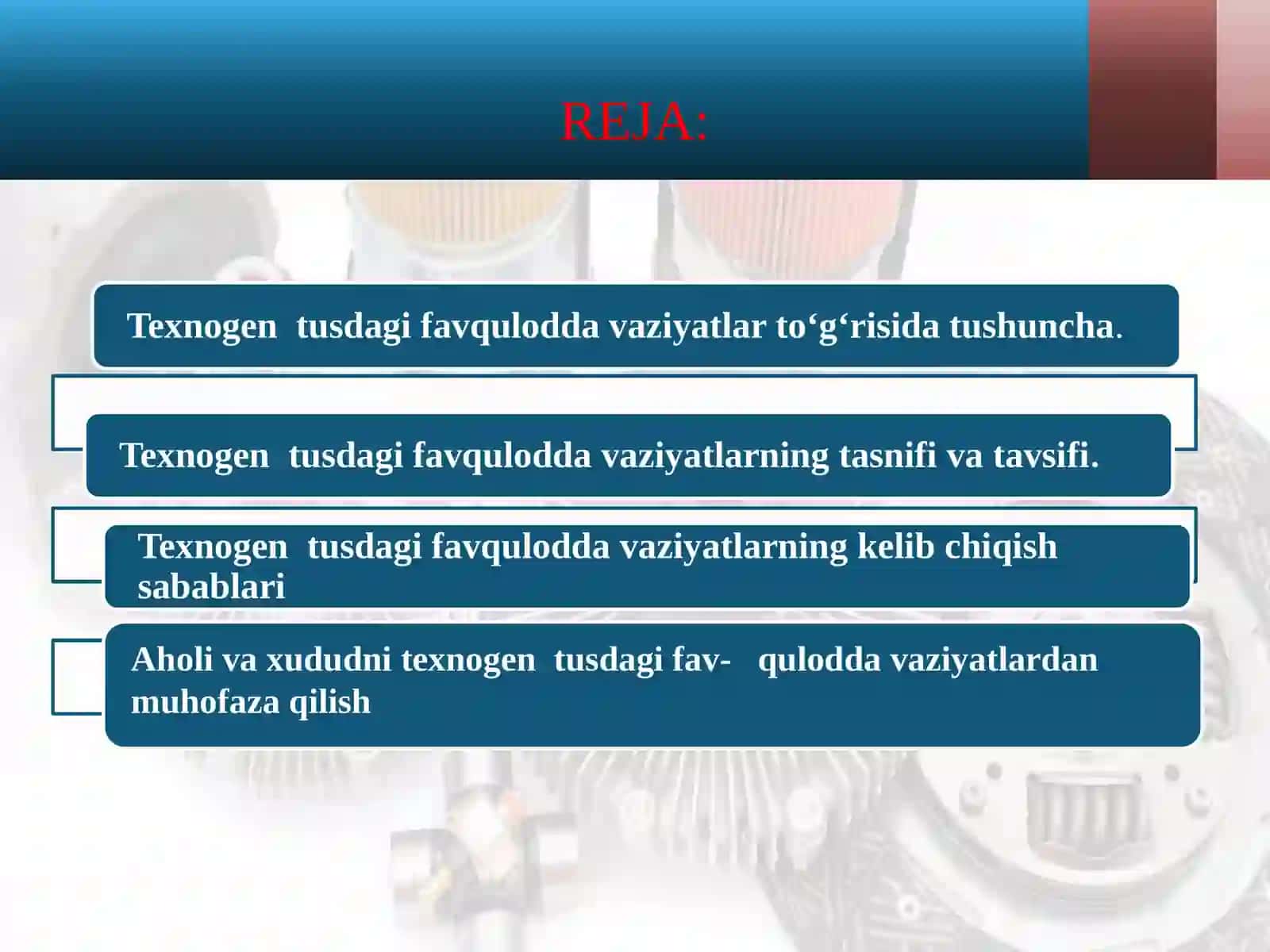 Texnogen favqulodda vaziyatlar asosiy manbalari 3