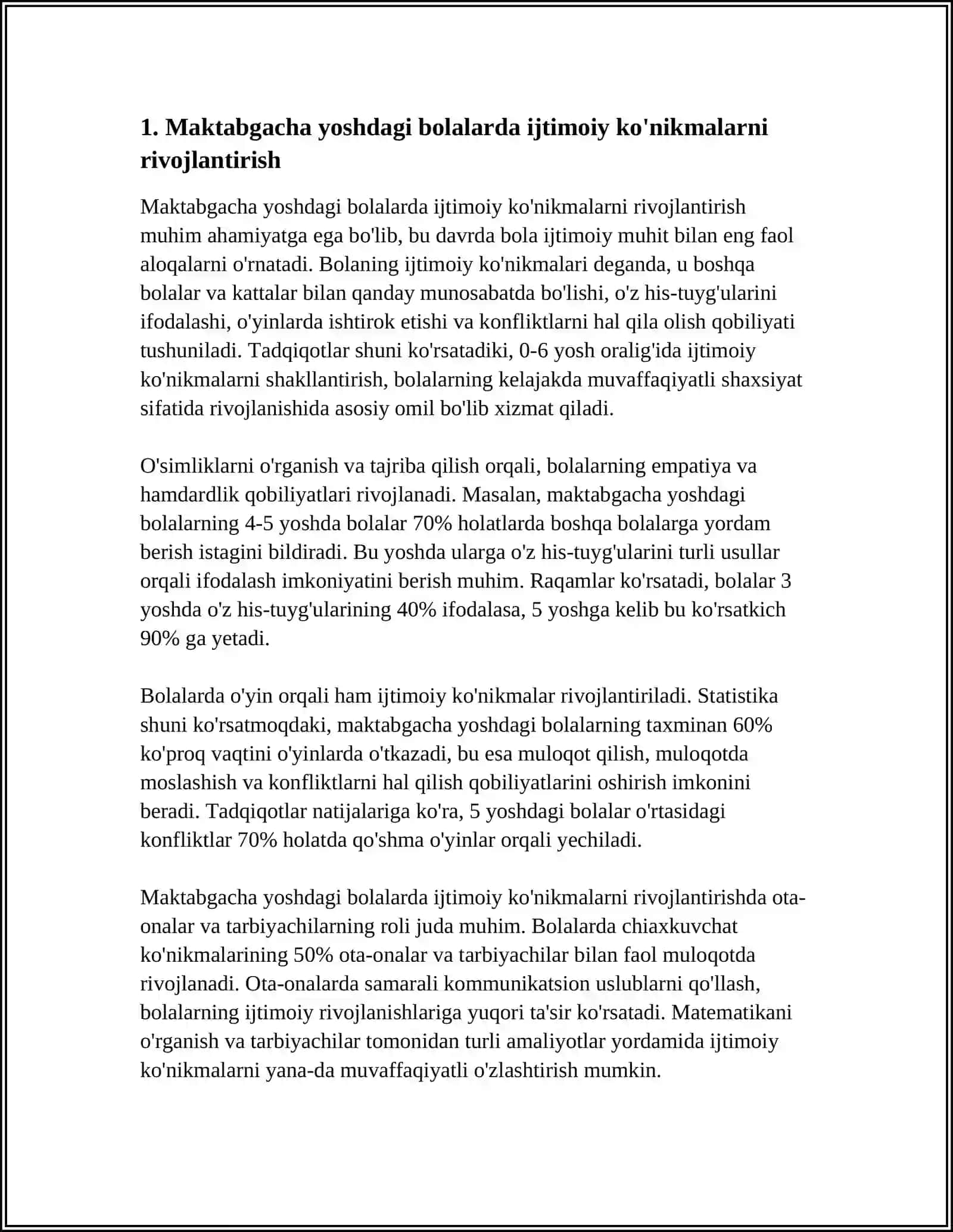 MAKTABGACHA YOSHDAGI BOLALARDA IJTIMOIY TAJRIBANI SHAKLLANTIRISH 3