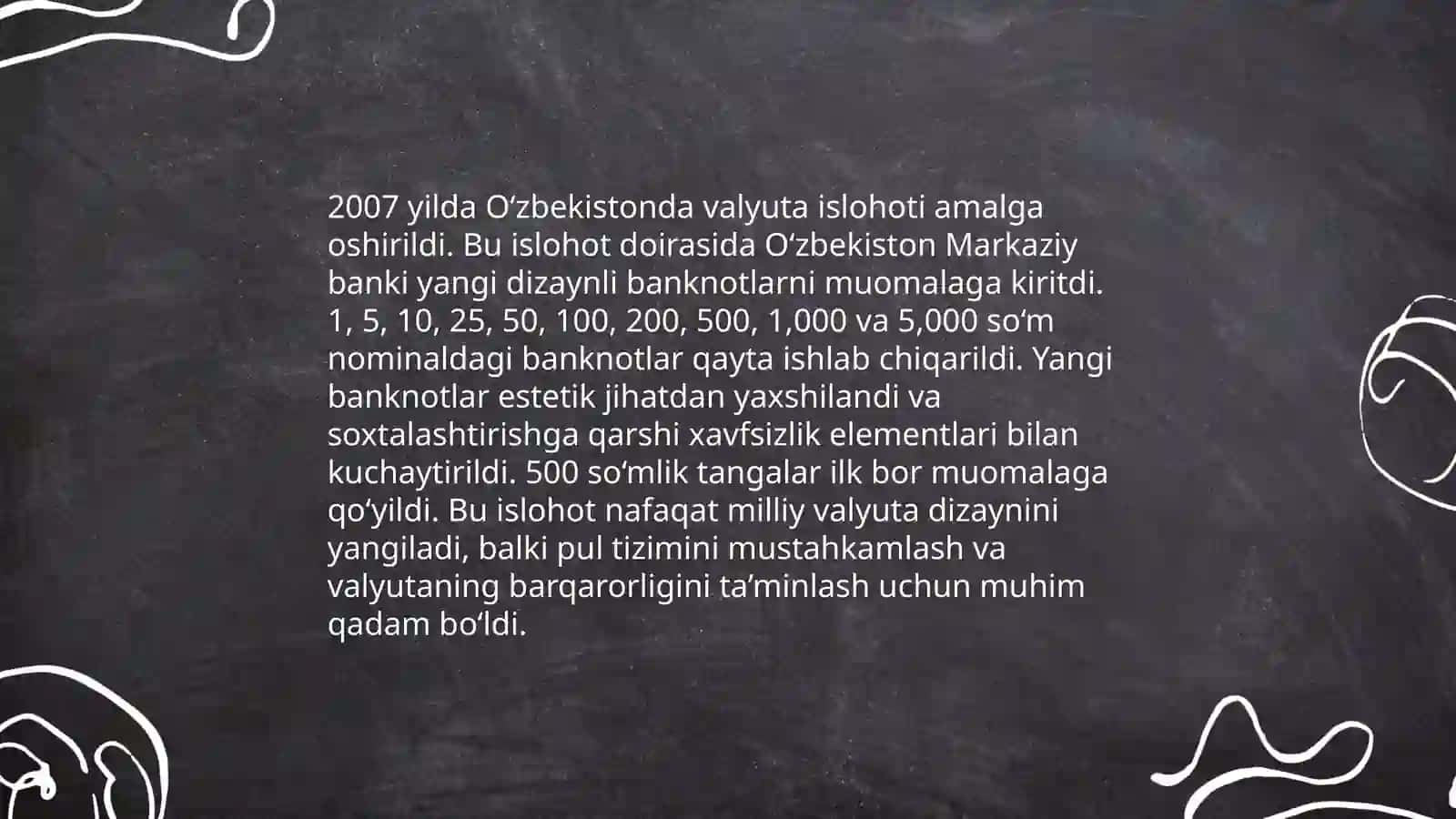 O'zbekistondagi 2007 yildagi valyuta islohoti va inflyatsiya 3