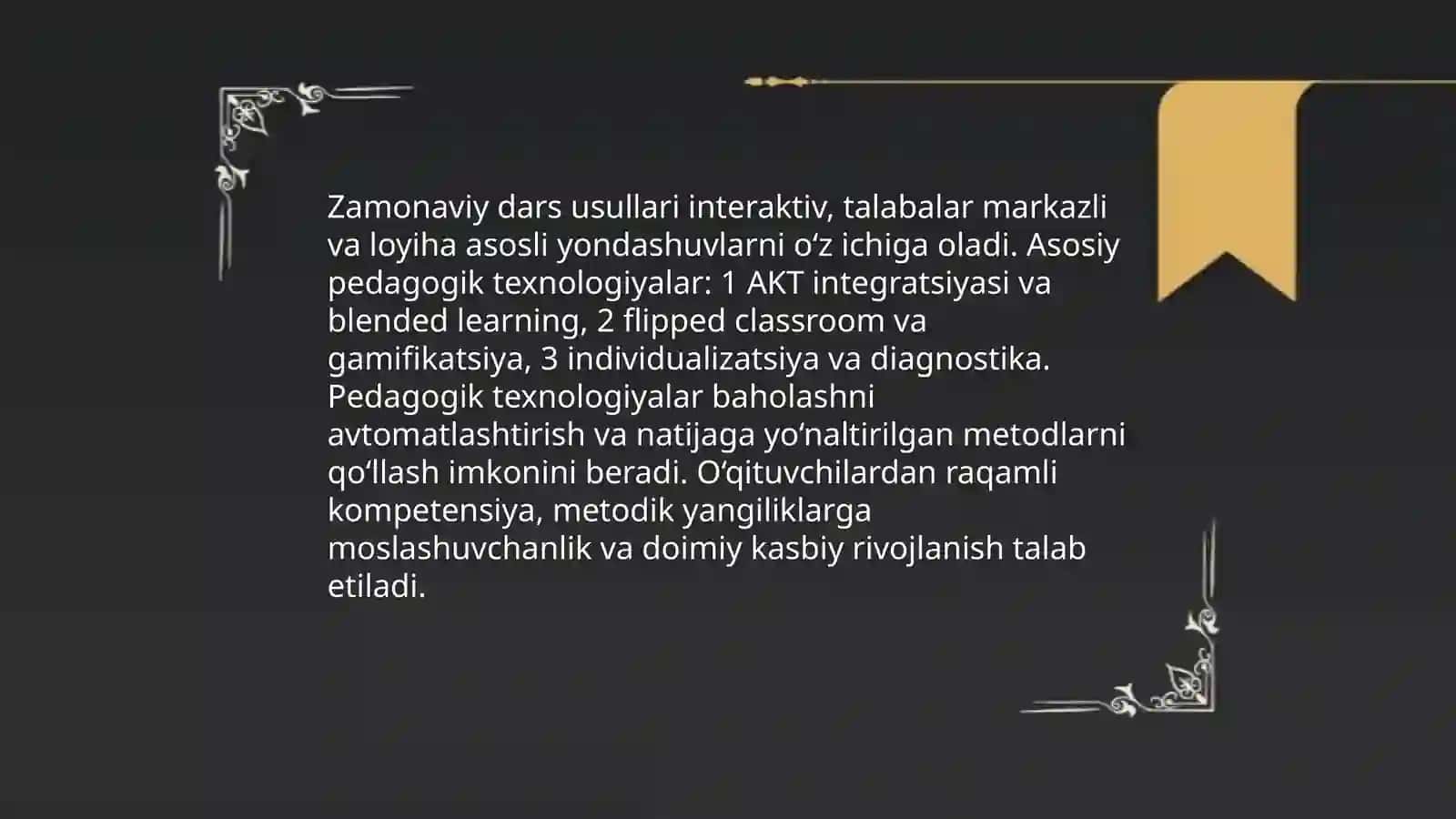 Arslanova Rafoatning Pedogogika kasbiga kirish fanidan Mustaqil ta'lim uchun tayyorlagan mustaqil ish 3