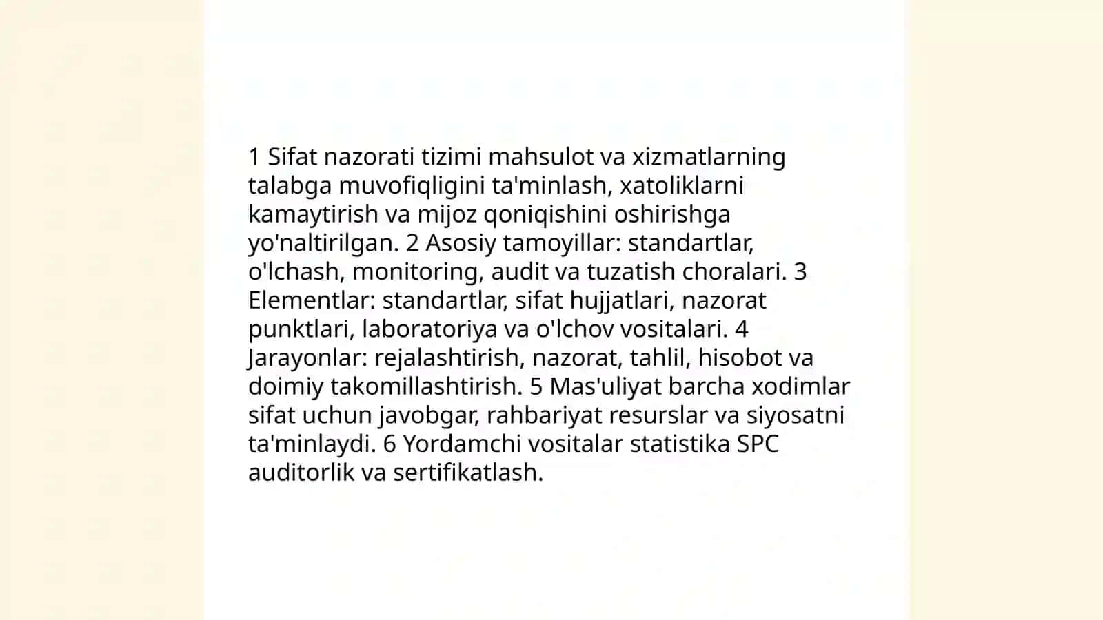 Sifatni nazorat qilish tizimi 3