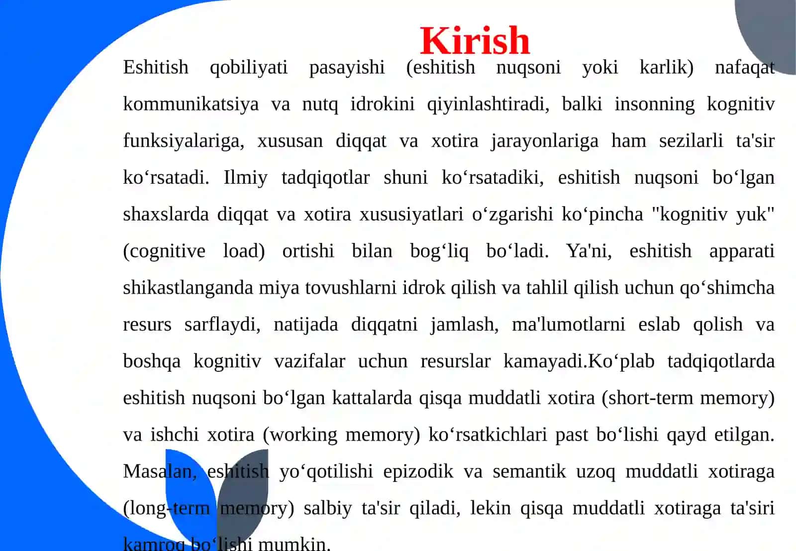 ESHITISHIDA NUQSONI BO‘LGAN SHAXSLARNING DIQQAT VA XOTIRA XUSUSIYATLARI 3