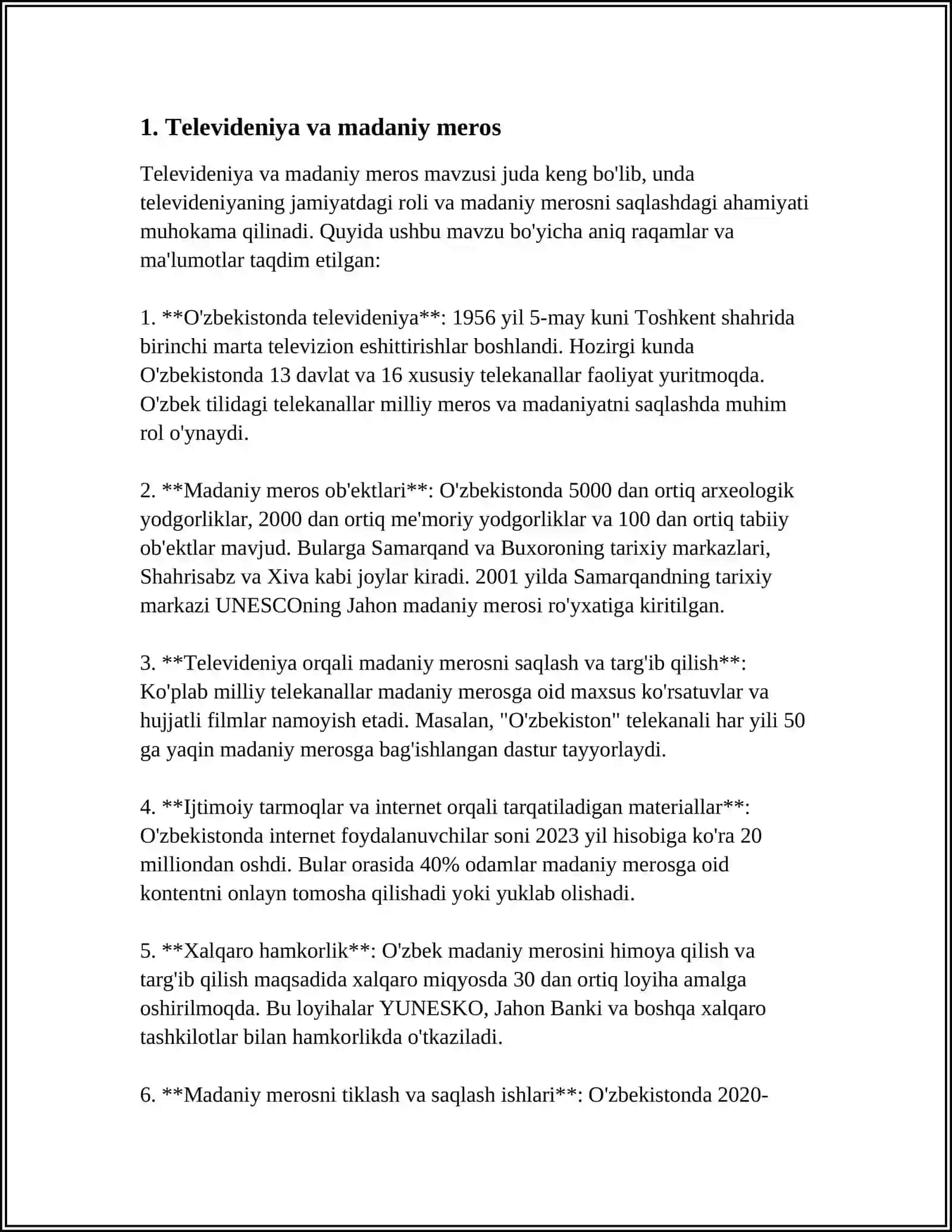 TELEVIDENIYA -KO‘NGILOCHAR SANOAT SIFATIDA 3