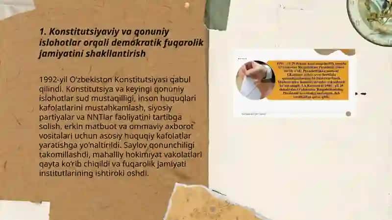Konstitutsiyaviy va qonuniy islohotlar orqali demokratik fuqarolik jamiyatini shakllantirish 3