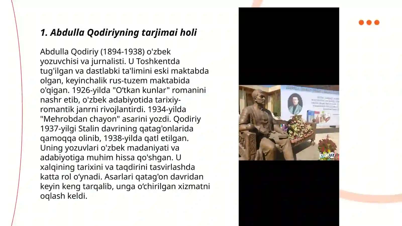 Abdulla Qodiriy hayoti va ijodi 3
