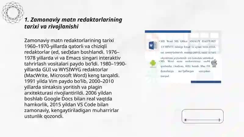 Zamonaviy matn redaktorlari 3