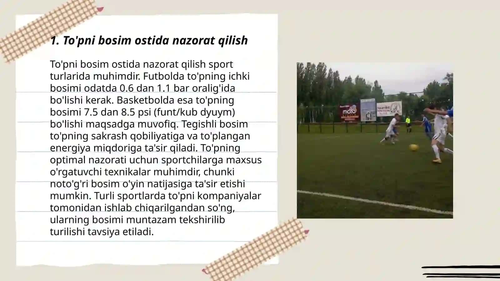 Futbol oʻyini texnikasini oʻrgatish 3