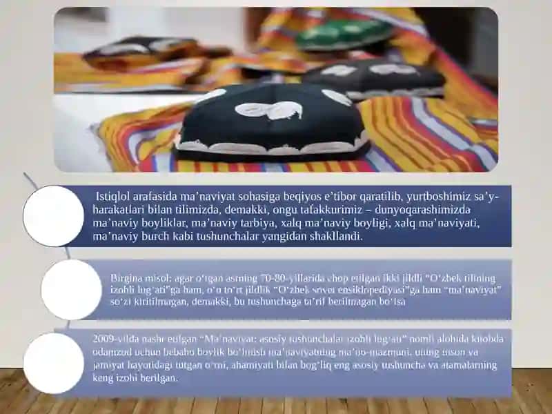 O‘zbekistonda milliy qadriyatlar va tarixni  tiklash borasidagi islohotlar mazmuni. 3