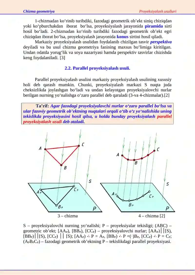 Chizma geometriyaProyeksiyalash usullari 3