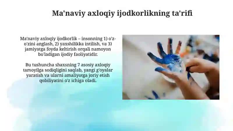Maʼnaviy axloqiy kreativlik tushunchasi 3