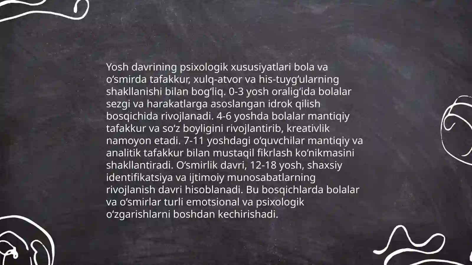 Yoshlik davri va uning oʻziga xos xususiyatlari,oʻz oʻzini anglash 3