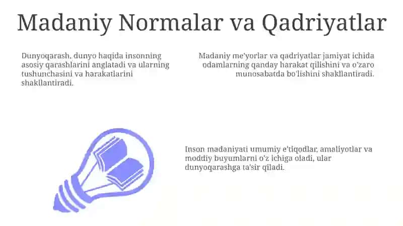 Inson madaniyati va dunyoqarashi 3