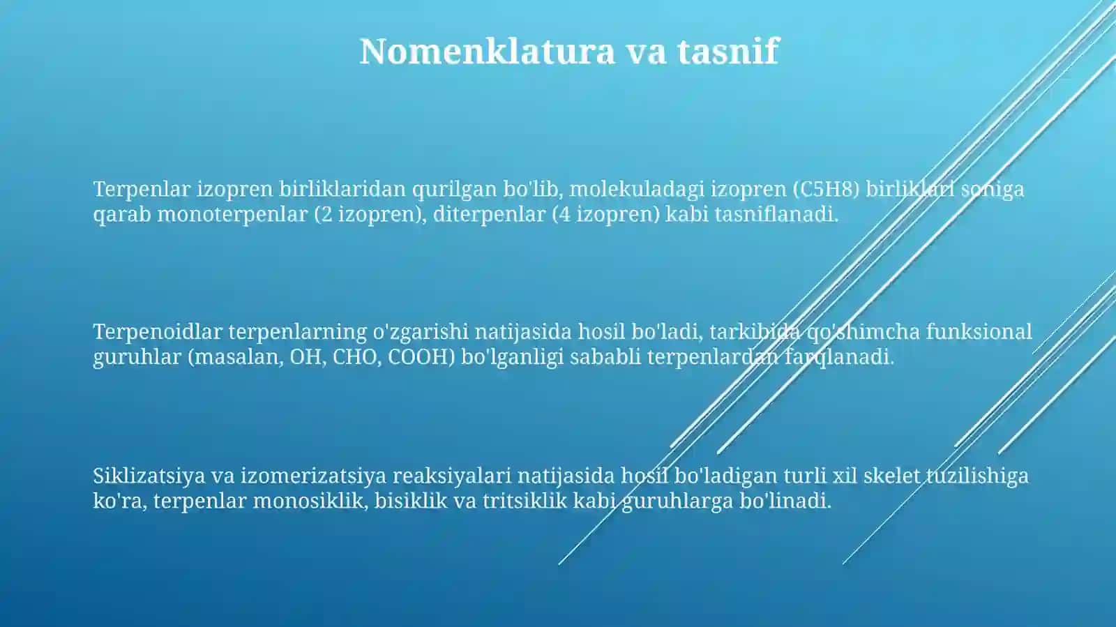 Terpenlar va terpenoidlar 3