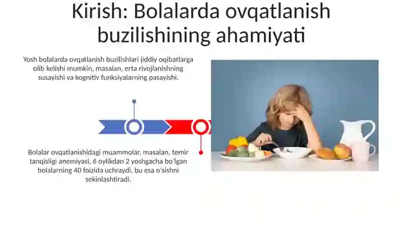 Kichik yoshdagi bolalarda oziqlanishning buzilishi va u bilan bogʻliq muammolar 3