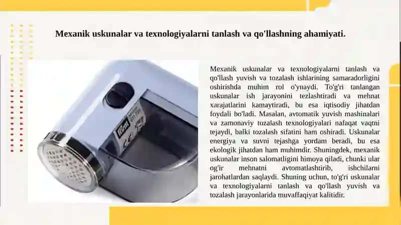 Yuvish va tozalash ishlarini mexanizatsiyalashtirish 3