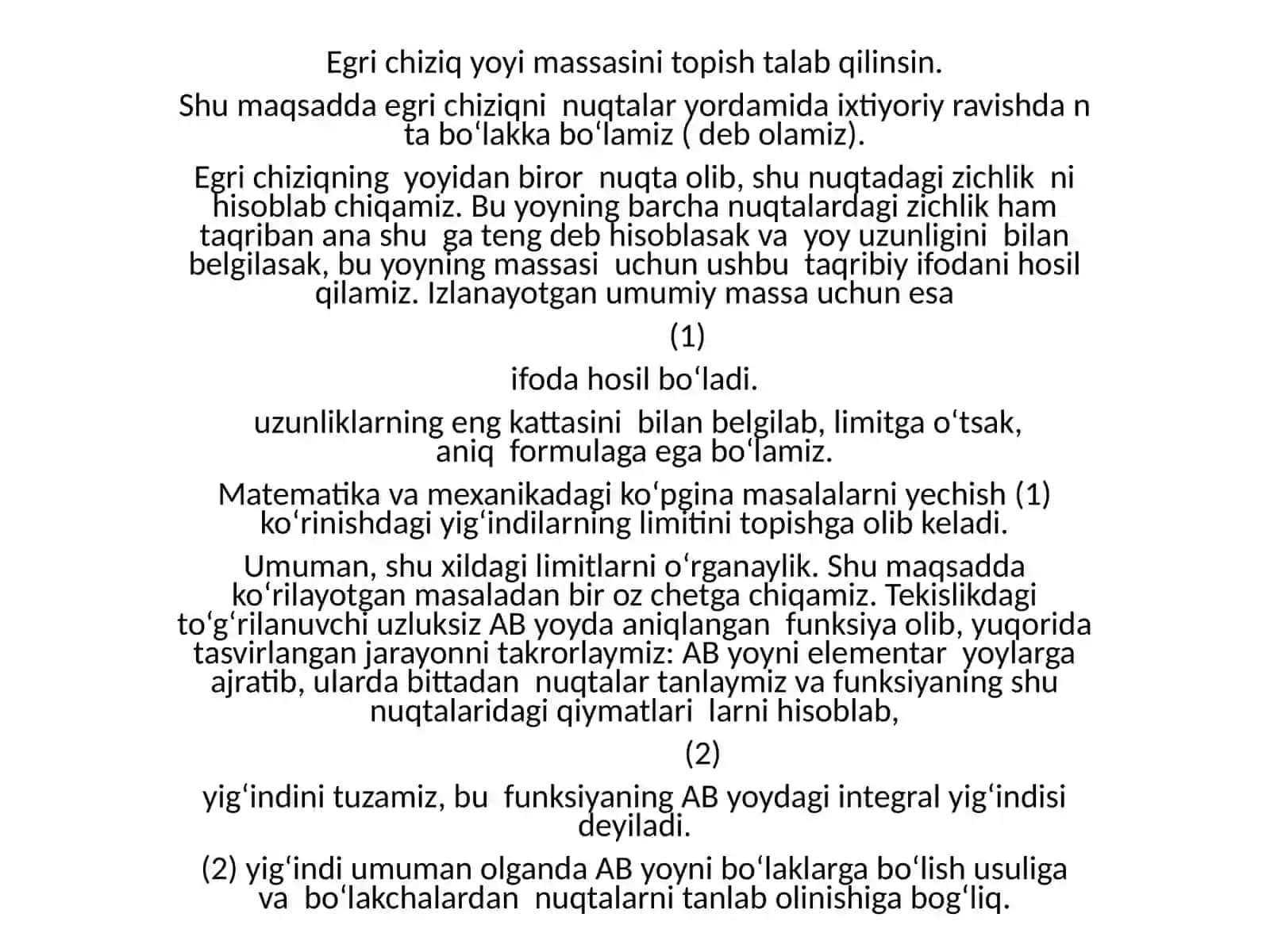 Egri chiziqli integrallar 3