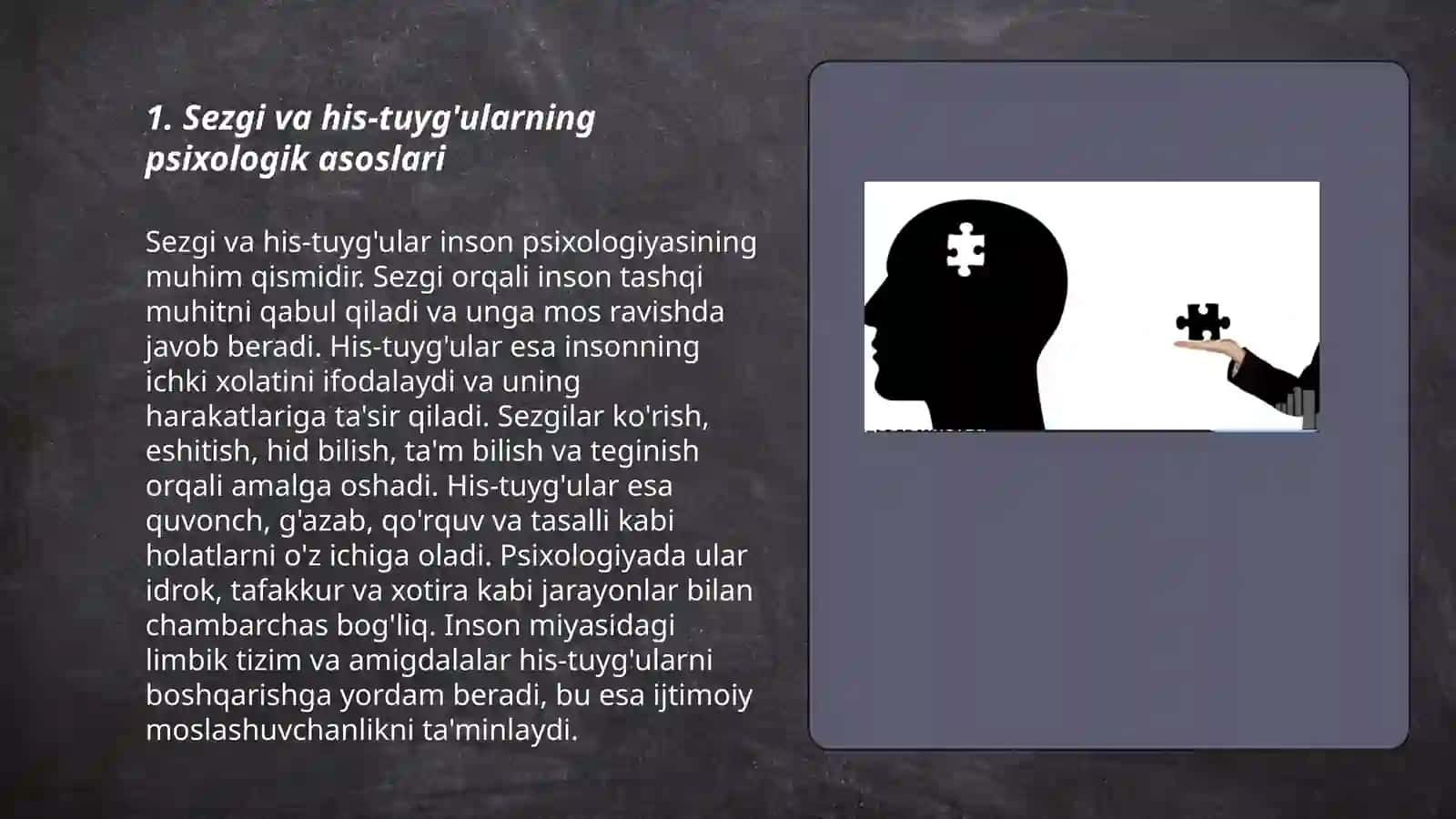 Sezgi va his-tuyg'ularning psixologik asoslari 3