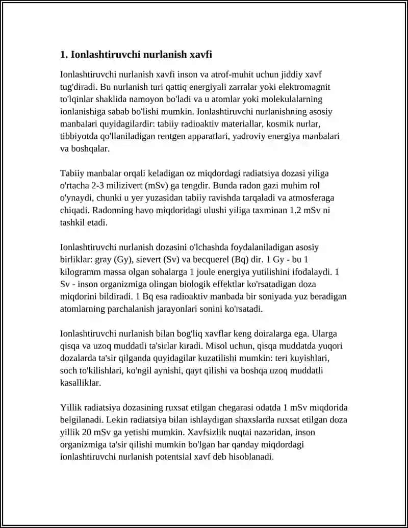 ZARARLI NURLANISHDAN HIMOYALANISH USULLARI 3