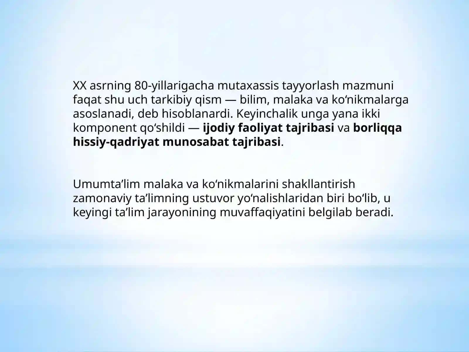 O'qitishning ta'lim-tarbiyaviy va rivojlantiruvchi vazifalari 3