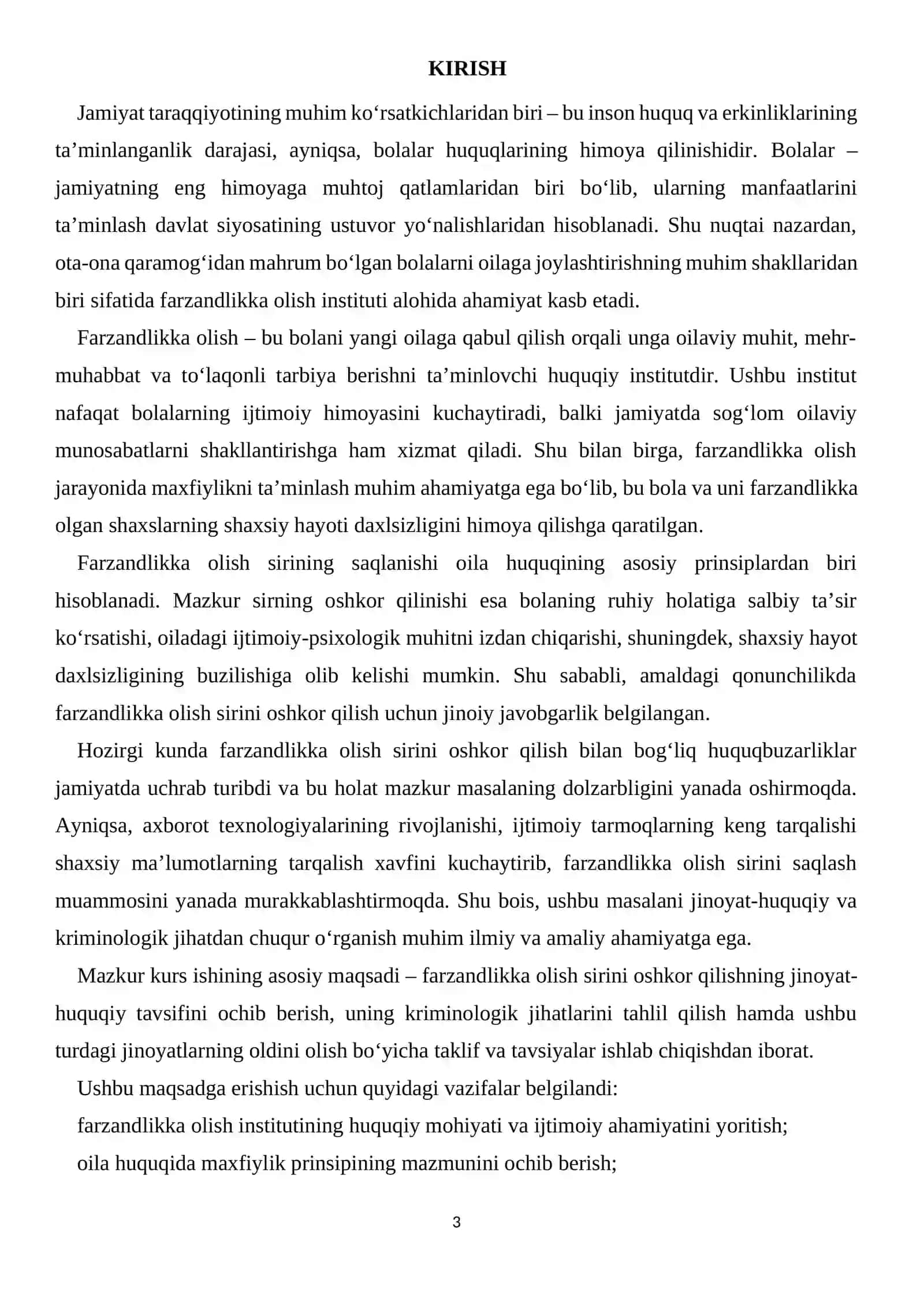 Farzandlikka olish sirini oshkor qilishning jinoyat-huquqiy va kriminologik jihatlari 3
