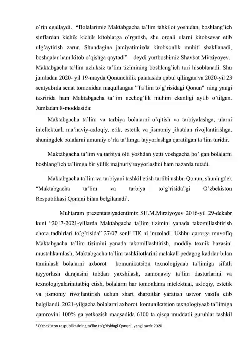 Davlat va Nodavlat maktabgacha ta’lim tashkilotining o’ziga xos xususiyatlar 3