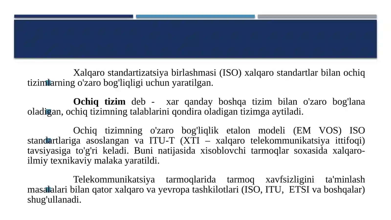 TARMOQ XAVFSIZLIGI STANDARTLARI 3