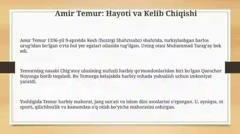 Amir Temur: Hayoti, Harbiy Yurishlari va Imperiyasi 3