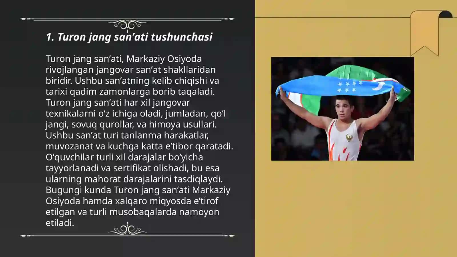 Turon jang sanʼati sporti tarixi va qoidalari 3