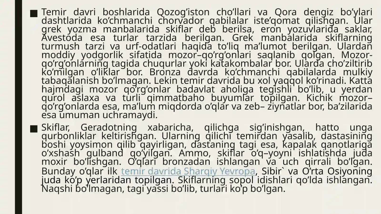 So’ngi bronza va ilk temir davri 3