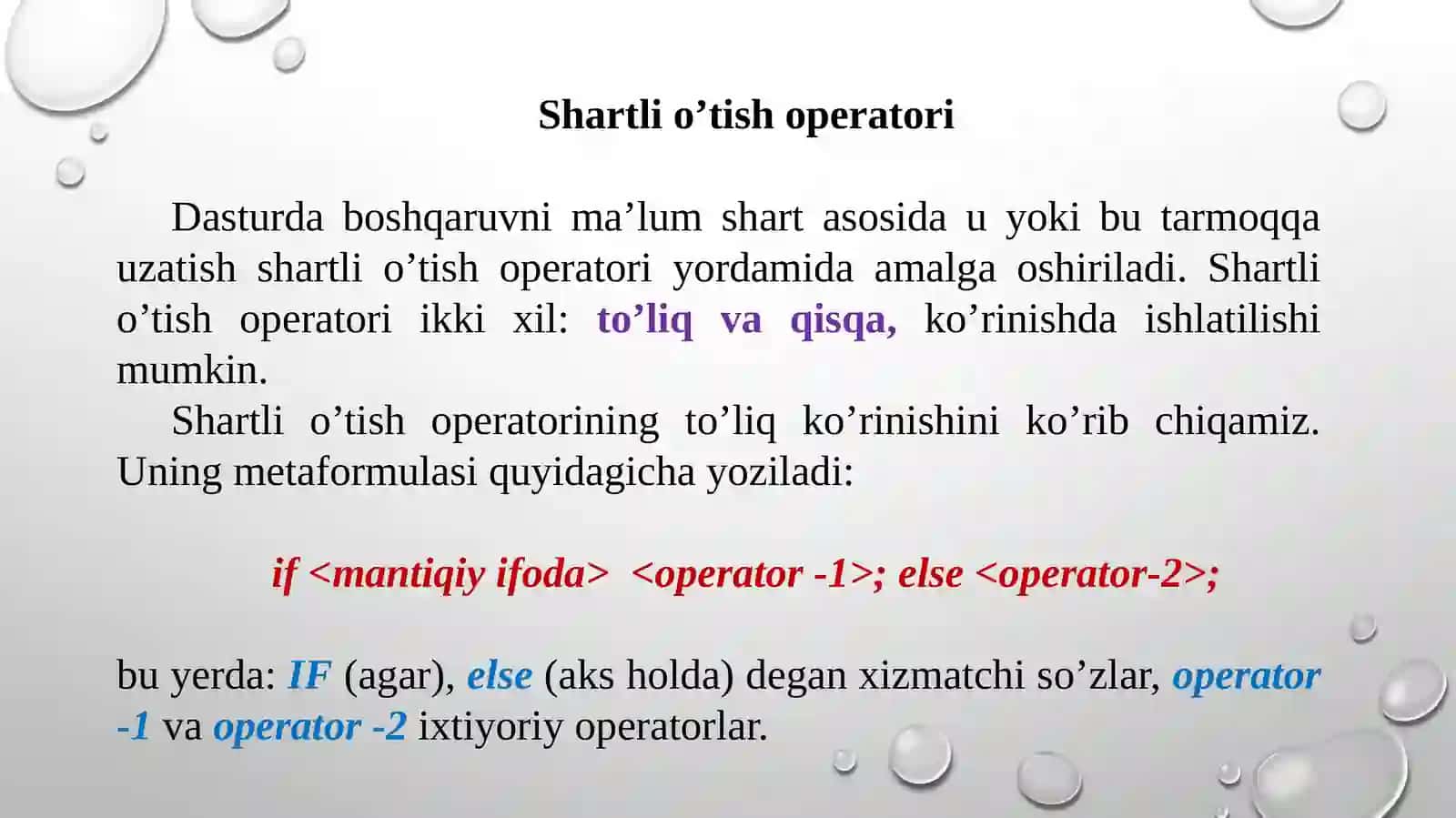 Mantiqiy dasturlash texnologiyasi. Mantiqiy dastur tuzilmasi 3