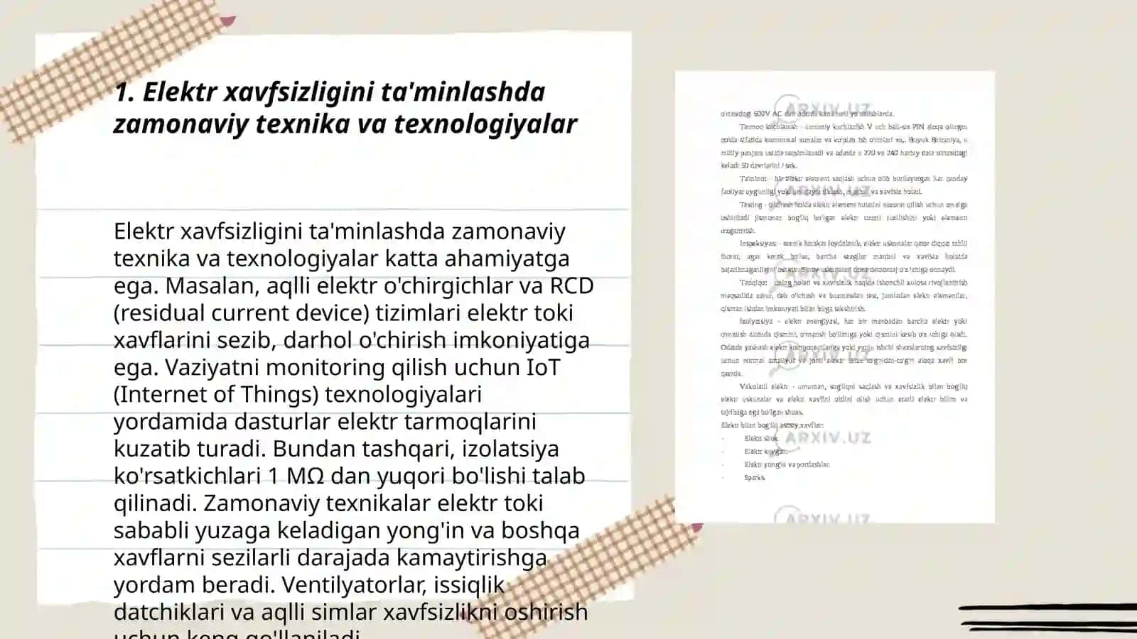 Elektr xavfsizligini ta'minlovchi 3